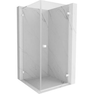 MEXEN/S Lunar-B L sprchový kout dveře křídlové pravá 80 x 80, transparent, bílá 832L-080-080-20-00-P obraz