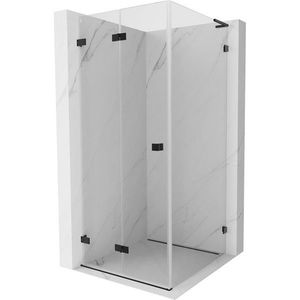 MEXEN/S Lunar-F L sprchový kout skládací dveře levá 90 x 90, transparent, černá 836L-090-090-70-00-L obraz