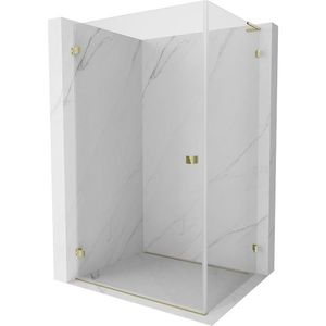 MEXEN/S Lunar-B L sprchový kout dveře křídlové levá 90 x 80, transparent, zlato 832L-090-080-50-00-L obraz