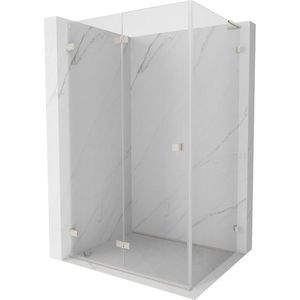 MEXEN/S Lunar-F L sprchový kout skládací dveře levá 90 x 70, transparent, nikl kartáčovaný 836L-090-070-97-00-L obraz