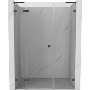 MEXEN/S Lunar L sprchové dveře křídlové levé 125, transparent, grafit kartáčovaná 834SL-125-050-66-00-L obraz
