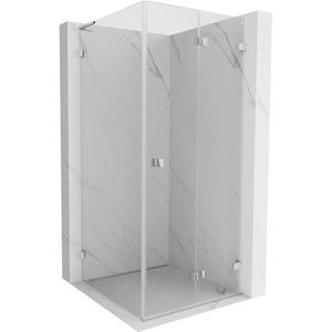MEXEN/S Lunar-F L sprchový kout skládací dveře pravá 90 x 90, transparent, chrom 836L-090-090-01-00-P obraz