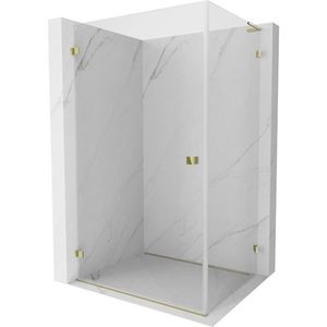 MEXEN/S Lunar-B L sprchový kout dveře křídlové levá 95 x 90, transparent, zlato 832L-095-090-50-00-L obraz