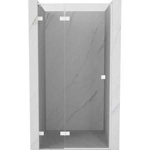 MEXEN/S Lunar L sprchové dveře křídlové levé 105, transparent, bílá 834L-105-000-20-00-L obraz