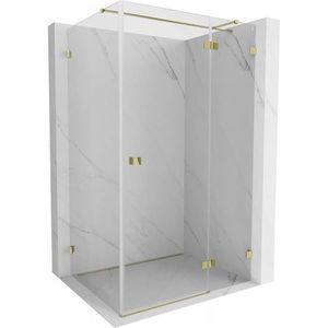 MEXEN/S Lunar T sprchový kout dveře křídlové pravá 135 x 90, transparent, zlato 834T-135-090-50-00-P obraz