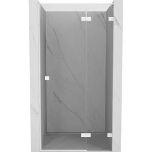 MEXEN/S Lunar L sprchové dveře křídlové pravé 105, transparent, bílá 834L-105-000-20-00-P obraz