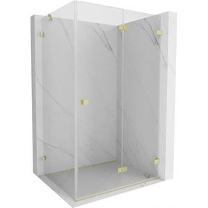 MEXEN/S Lunar-F sprchový kout skládací dveře pravá 95 x 70, transparent, zlato kartáčovaná 836-095-070-55-00-P obraz