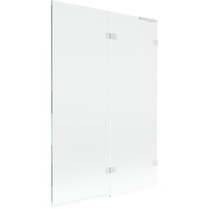 MEXEN/S Lunar L vanová zástěna 2-křídlová pravá 120 x 150, transparent, bílá 897L-120-100-20-00-P obraz