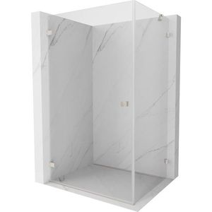 MEXEN/S Lunar-B sprchový kout dveře křídlové levá 90 x 80, transparent, nikl kartáčovaný 832-090-080-97-00-L obraz