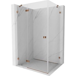 MEXEN/S Lunar sprchový kout dveře křídlové levá 95 x 90, transparent, růžové zlato 834-095-090-60-00-L obraz