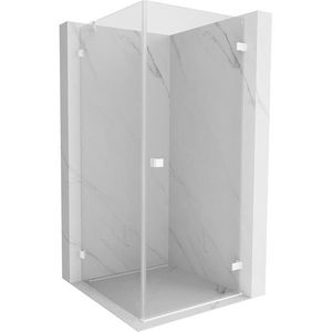 MEXEN/S Lunar-B sprchový kout dveře křídlové pravá 90 x 90, transparent, bílá 832-090-090-20-00-P obraz