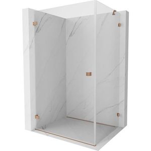 MEXEN/S Lunar-B sprchový kout dveře křídlové levá 95 x 90, transparent, měď kartáčovaná 832-095-090-65-00-L obraz