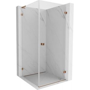 MEXEN/S Lunar-B L sprchový kout dveře křídlové pravá 90 x 90, transparent, růžové zlato 832L-090-090-60-00-P obraz