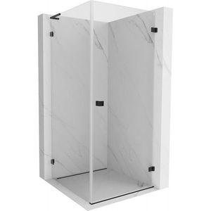 MEXEN/S Lunar-B L sprchový kout dveře křídlové pravá 90 x 90, transparent, černá 832L-090-090-70-00-P obraz