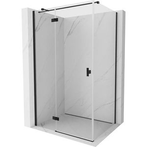 MEXEN/S Mist H T sprchový kout dveře křídlové levá 85 x 95, transparent, černá 8A5T-085-095-70-00-L obraz