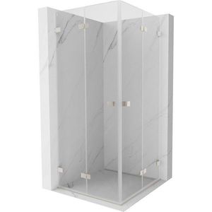 MEXEN/S Lunar-F Duo sprchový kout skládací dveře 95 x 95, transparent, nikl kartáčovaný 836-095L-095P-97-00 obraz