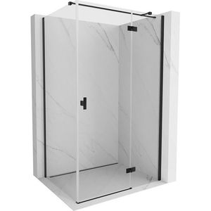 MEXEN/S Mist H T sprchový kout dveře křídlové pravá 90 x 85, transparent, černá 8A5T-090-085-70-00-P obraz