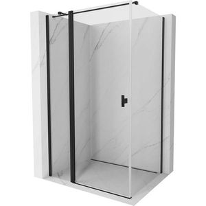 MEXEN/S Mist T sprchový kout dveře křídlové 80 x 95, transparent, černá 8A4T-080-095-70-00 obraz