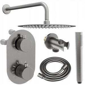MEXEN/S Kai DR70 podomítkový sprchový SET + slim sprcha 25, grafit 77602DR7025-66 obraz