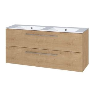 Mereo Bino, koupelnová skříňka s keramickým umyvadlem 121 cm, dub Arlington CN623 obraz