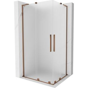 MEXEN/S Velar L Duo sprchový kout, posuvné dveře 100 x 90, dekor, růžové zlato 871-100-090-02-33-60 obraz