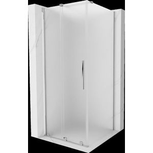 MEXEN/S Velar sprchový kout, posuvné dveře 100 x 100, dekor, chrom 871-100-100-31-01 obraz