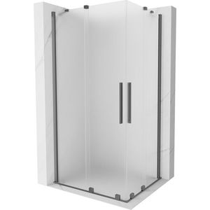 MEXEN/S Velar Duo sprchový kout, posuvné dveře 100 x 90, dekor, grafit metal 871-100-090-32-95 obraz