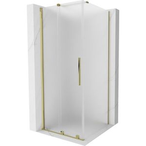 MEXEN/S Velar sprchový kout, posuvné dveře 100 x 100, dekor, zlato 871-100-100-31-50 obraz