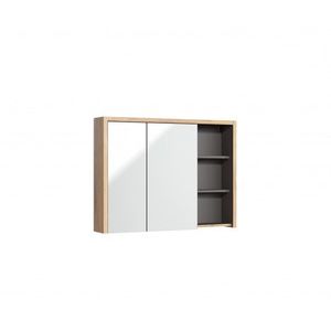 Comad Závěsná koupelnová skříňka Devon 100 cm dub shetland/grafit obraz