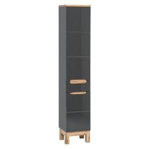 COMAD Vysoká skříňka 2 dvířka 1 zásuvka BALI GRAPHITE 5907611647561 obraz