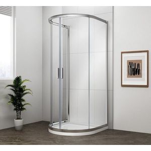 POLYSAN EASY půlkruhová sprchová zástěna 900x900, čiré sklo EL4615 obraz