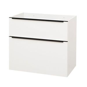 Mereo Mailo, koupelnová skříňka 81cm, bílá, mat, černé madlo CN541SB obraz