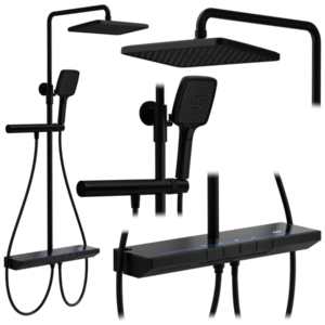 REA Sprchový set s termostatem Pedro Black REA-P0897 obraz