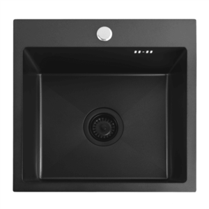 REA Ocelový dřez Leo 40 Black ZLE-06002 obraz