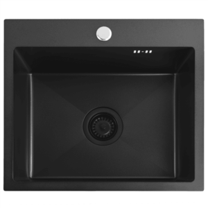 REA Ocelový dřez Leo 50 Black ZLE-06005 obraz