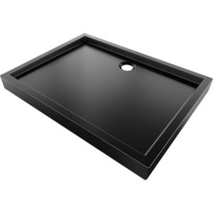 MEXEN Flow+ sprchová vanička obdélníková 80 x 90, černá mat 46R708090H obraz