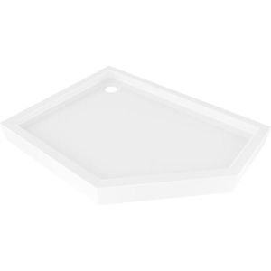 MEXEN Flow+ pětiboká sprchová vanička levá 90 x 80, bílá lesk 46P108090LH obraz