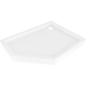 MEXEN Flow+ pětiboká sprchová vanička pravá 90 x 80, bílá lesk 46P108090RH obraz