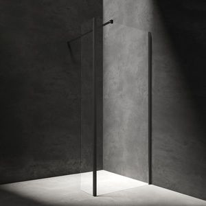 OMNIRES MARINA walk-inwalk-in s boční stěnou, 80 x 30 cm černá mat / transparent /BLMTR/ MA8030BLTR obraz