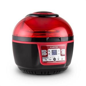Klarstein VitAir Turbo, horkovzdušná fritéza, 1400 W, 9 l, grilování, pečení, červeno-černá obraz