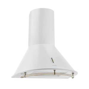 Klarstein Lumio Neo, digestoř, 60 cm, komínová, 610 m³/h, retro design, nerezová ocel, bílá obraz
