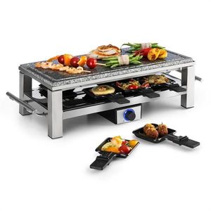 Klarstein Schmelzlette, raclette gripl, 1500 W, deska z přírodního kamene, konstrukce z nerezové oceli obraz