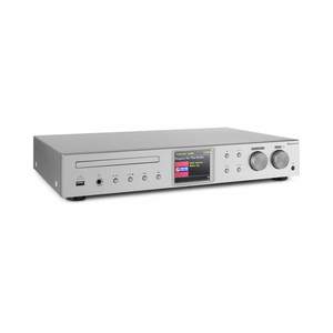 Auna iTuner CD, HiFi receiver, Internet/DAB+/FM rádio, CD přehrávač, WiFi, stříbrný obraz