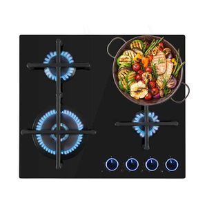 Klarstein Illuminosa 4, plynová varná deska, 4 hořáky Sabaf, sklokeramika obraz
