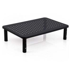 OneConcept Stojan na monitor, kovový, děrovaný vzor, 37x10x24cm(ŠxVxH) obraz