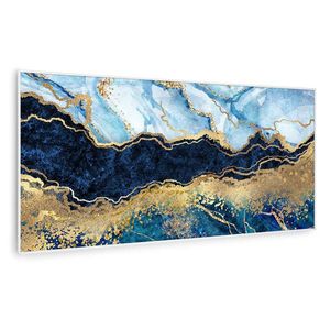 Klarstein Wonderwall Air Art Smart, infračervený ohřívač, 120 x 60 cm, 700 W, modrý mramor obraz
