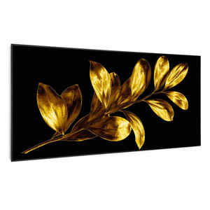 Klarstein Wonderwall Air Art Smart, infračervený ohřívač, 120 x 60 cm, 700 W, zlatý list obraz