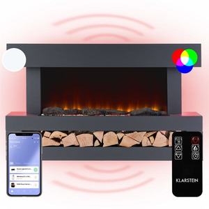 Klarstein Studio Light & Fire 3 Smart, elektrický krb, 1000/2000 W, MDF, WiFi Control obraz