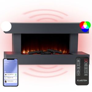 Klarstein Studio Light & Fire 1 Smart, elektrický krb, 1000/2000 W, MDF, WiFi Control obraz