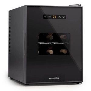 Klarstein Silent Vino 12 Uno, vinotéka, 31 l / 12 lahví, 5-18 °C, dotykový displej obraz